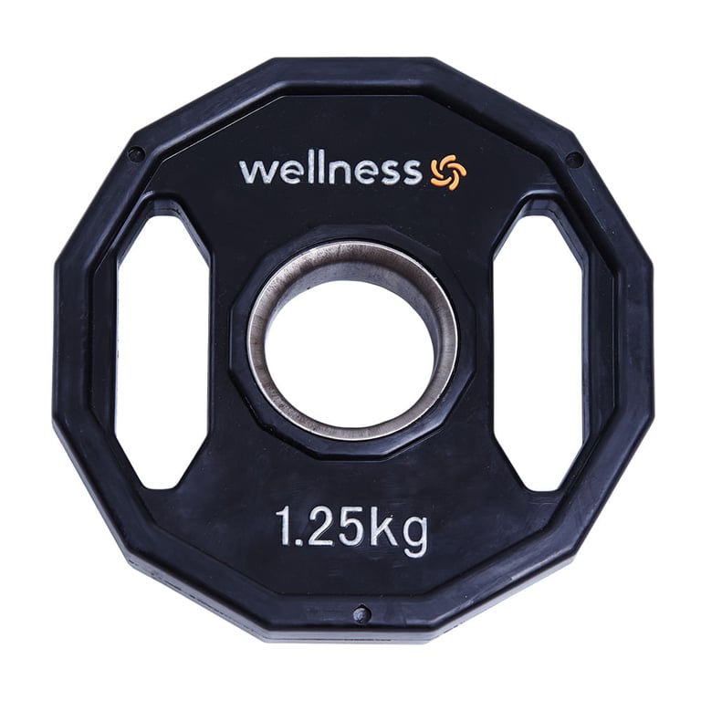 Anilha Olimpica Poliuretano 12 Faces de1,25 KG Wellness - WK015