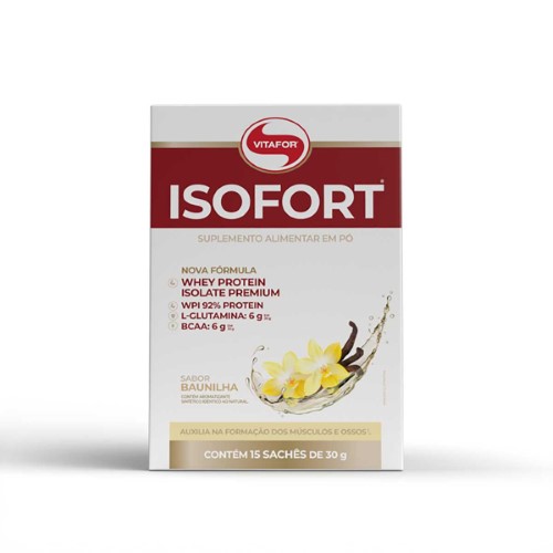 Whey Protein Vitafor Isofort Baunilha 15 Sachês