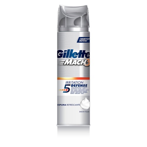 Espuma de Barbear Gillette Mach3 Irritation Defense