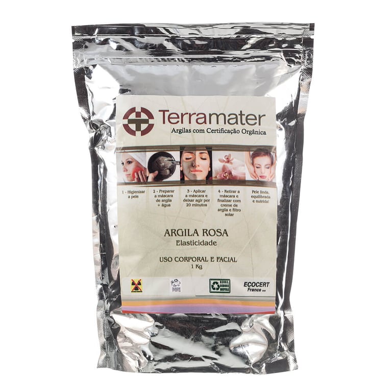 Máscara de Argila Rosa Orgânica 1kg – Terramater