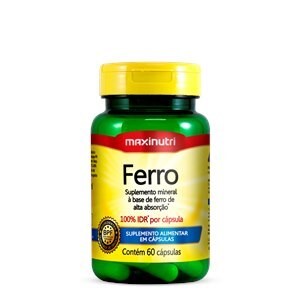 Suplemento Alimentar de Ferro Maxinutri - 60 Cápsulas