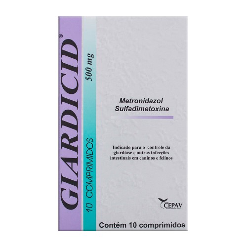 Giardicid 500mg Uso Veterinário com 10 Comprimidos