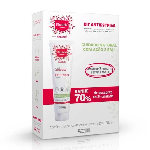 Creme para Prevenção de Estrias Mustela Maternité 250ml 70% Desconto na Segunda Unidade