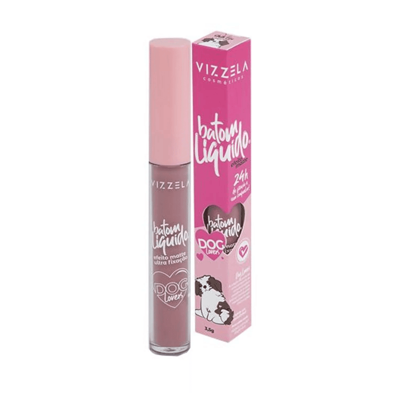 Vizzela Cosméticos Dog Lovers Cor 04 Vira-Lata - Batom Líquido 3,5g