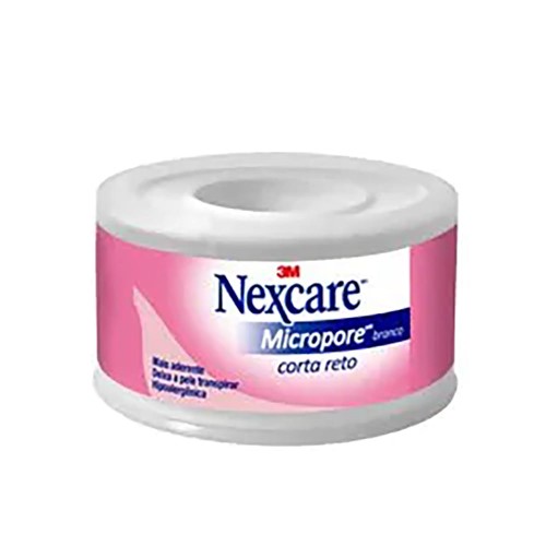 Fita Micropore Nexcare Corta Reto Branco com 1 rolo de 25mmx4,5m