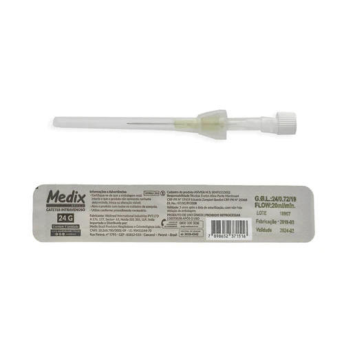 Cateter Intravenoso 24g Medix