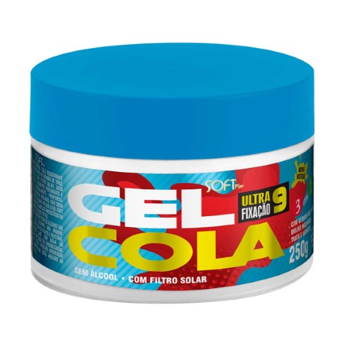 Gel Cola Soft Fix Ultra Fixação Azul 250g