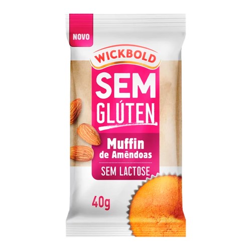 Muffin de Amêndoas Wickbold Sem Glúten e Lactose 40g