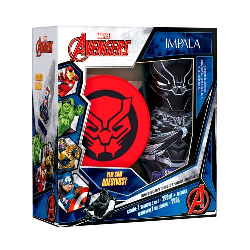 Impala Linha Marvel Avengers Pantera Negra Kit – Shampoo + Gel Fixador