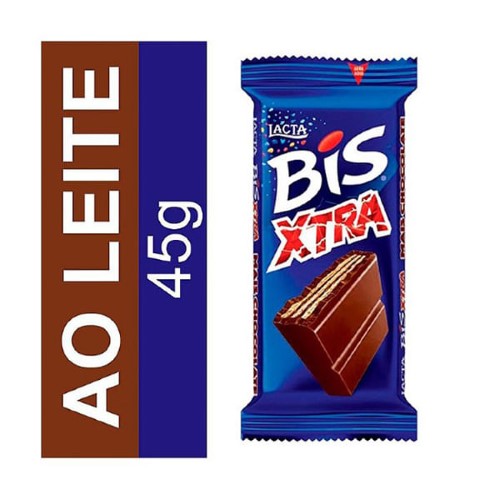 Chocolate Bis Xtra ao Leite Lacta 45g