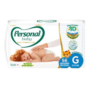 Fralda Personal Baby Premium Protection G, pacote com 56 unidades