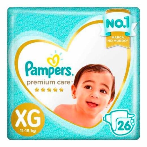 Fraldas Pampers Premium Care XG 26 Unidades