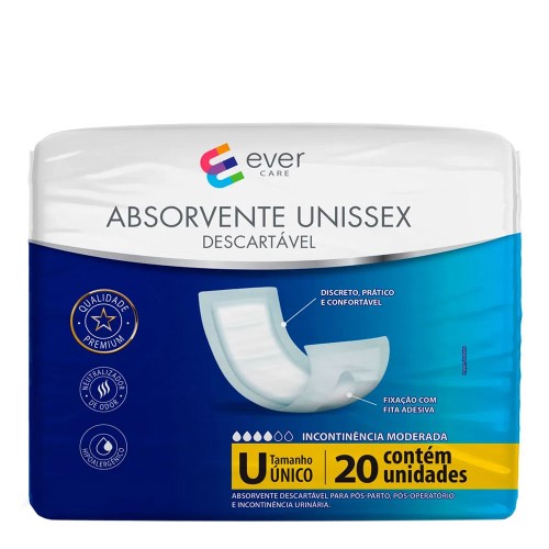 Absorvente Geriátrico Ever Care Unissex Tamanho Único 20 Unidades