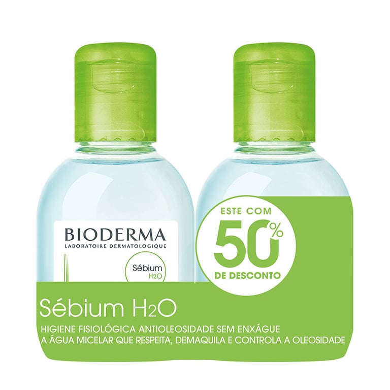 Kit Água Micelar Dermatológica Sébium H2O com 100ml + 100ml