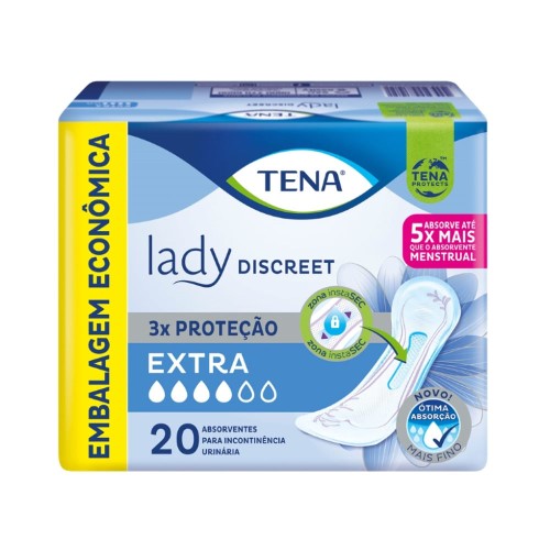 Absorvente Tena Lady Discreet Extra 20 Unidades