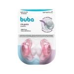 Kit 2 Chupetas Comfort Tamanho 2 Ursinho/Estrela Rosa - Buba