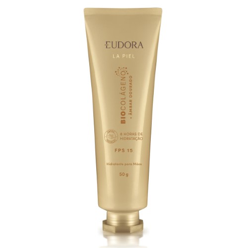 Hidratante Para Mãos Eudora La Piel Biocolágeno Âmbar Dourado Fps15 50g