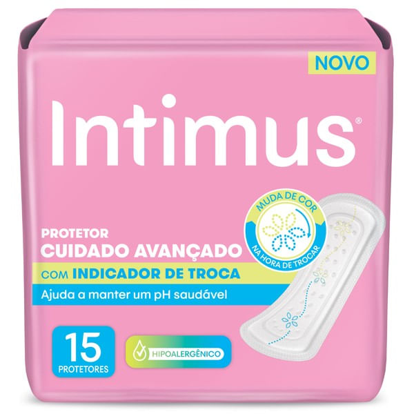 Protetor Diário Intimus Com Indicador De Troca - 15 Unidades