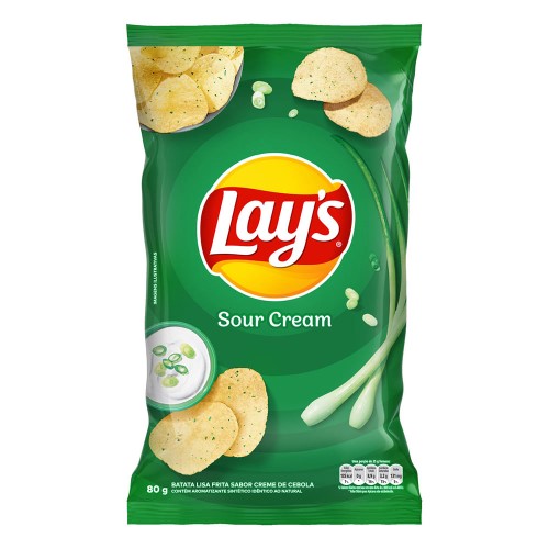 Batata Lays Sour Cream com 80g