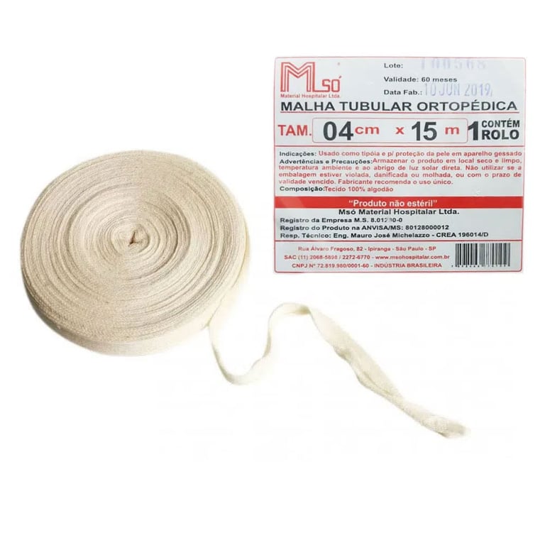 Malha Tubular Ortopédica Msó 4cm X 15m 1 Unidade