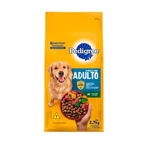 Ração para Cães Pedigree Sabor Carne e Vegetais Adultos 2,7kg