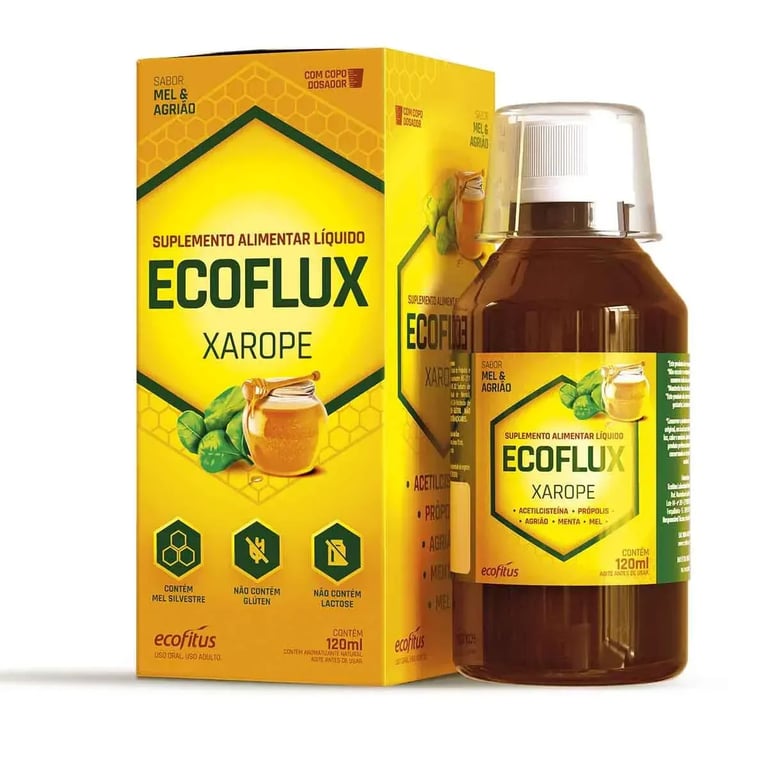 Ecoflux Vitamina C mel e agrião, frasco com 120mL