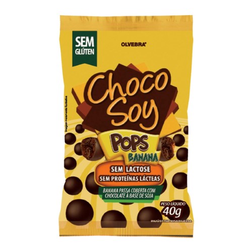 Choco Soy Pops Banana Passa Coberta com Chocolate com 40g