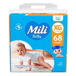 Fralda Infantil Mili Baby Giga XG 68 Unidades