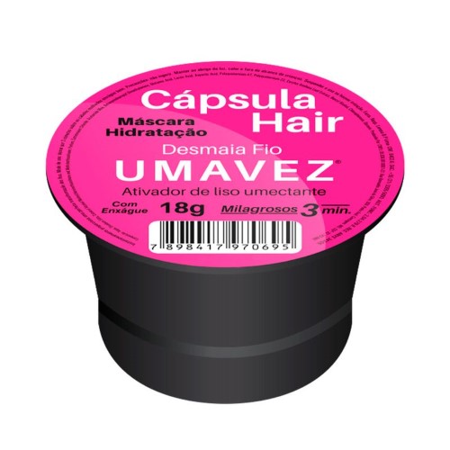 Capsula Hair Hidratante Uma Vez Desmaia Fio 18g