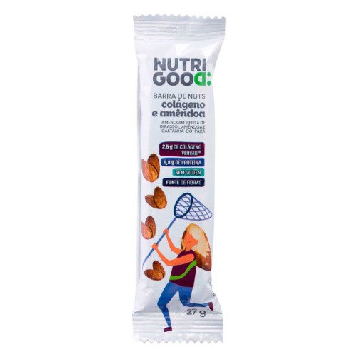 Barra de Nuts Nutrigood com Colágeno Verisol e Amêndoa com 27g