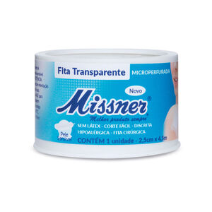 Fita Microporosa Missner Transparente 2,5cm X 4,5m