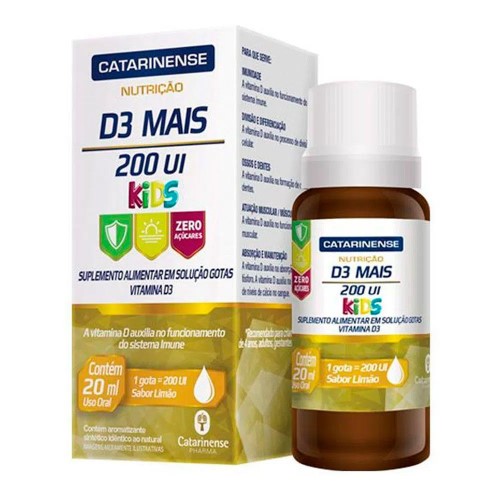 Suplemento Alimentar Vitamina D3 Mais 200UI Kids com 20ml