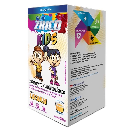 Polivitaminico Infantil Blue Zinco Kids Xarope 240ml