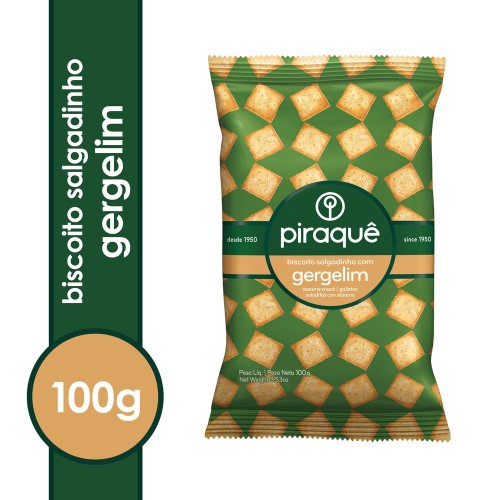 Biscoito Salgado Piraquê Gergelim 100g