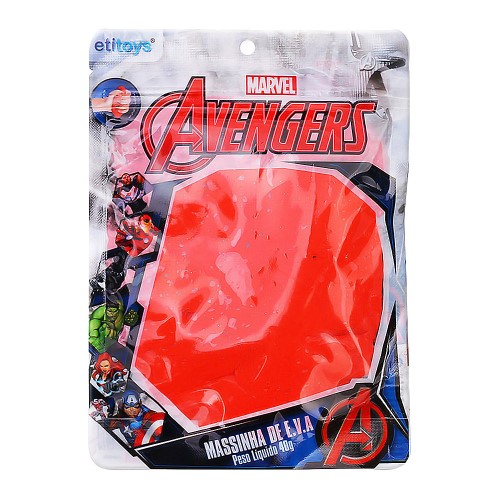 Massinha para Modelar de EVA Etitoys Avengers Cores Sortidas 40g