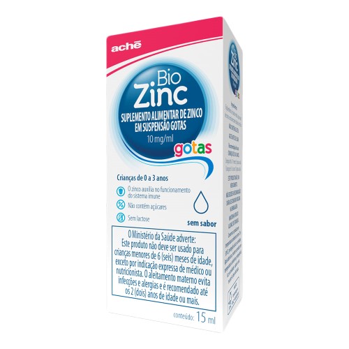 Zinco BioZinc 10mg/ml Gotas 15ml