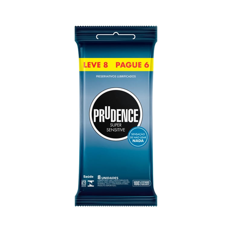 Preservativo Prudence Super Sensitive Leve 8 Pague 6