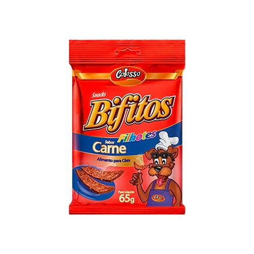 Bifitos Colosso Filhotes Sabor Carne com 65g