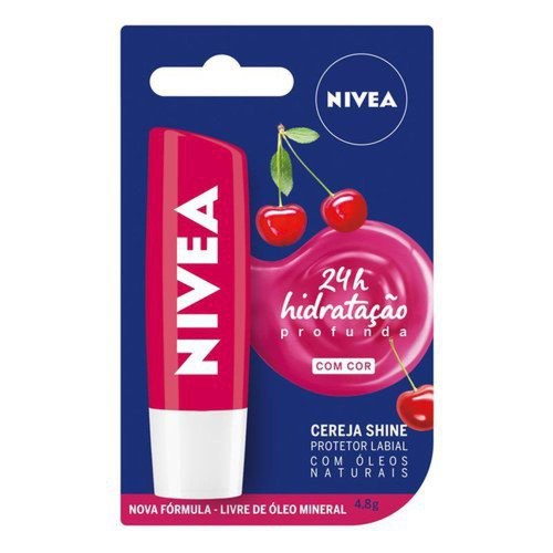 Hidratante Labial Nivea Cereja Shine 4,8g