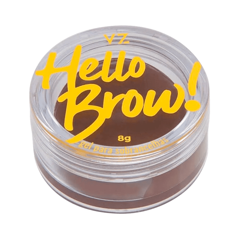 Gel Para Sobrancelhas Vizzela Hello Brow! Marrom Escuro 8g