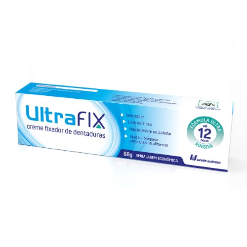 Creme Fixador de Dentadura UltraFix Sem Sabor com 68g