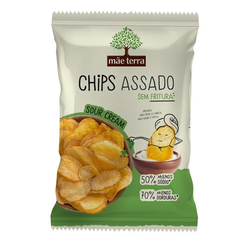 Chips Assado Mão Terra Batata Sour Cream 70g