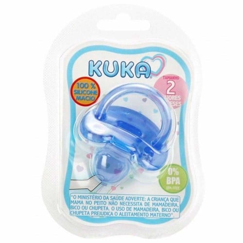 Chupeta Kuka Silicone Soft Comfort Bico Redondo N°2 Azul (maiores de 6 meses)