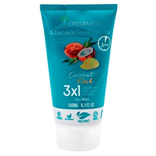 Máscara Condicionante Vegana Orgânica Coconut Fresh com 150ml