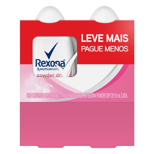 Desodorante Roll On Feminino Powder Rexona 50ml