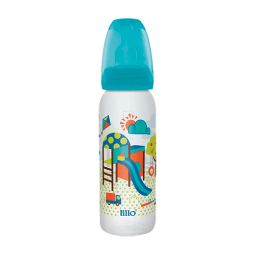 Mamadeira Llillo Divertida Principe Silicone Ortodôntica Azul 250ml