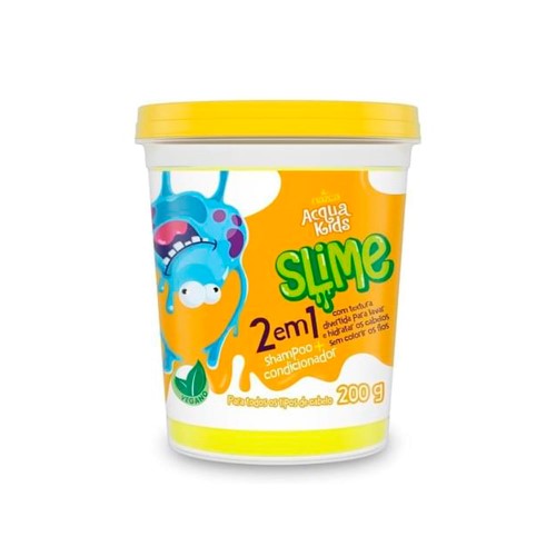 Shampoo 2 em 1 Acqua Kids Slime Amarelo 200g