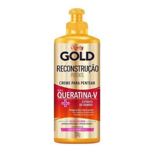 Creme De Pentear Niely Gold Queratina Reparação 250g