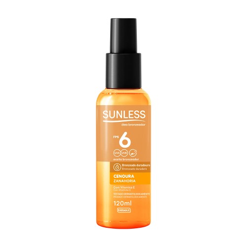 Óleo Bronzeador Sunless Cenoura Fps6 120ml