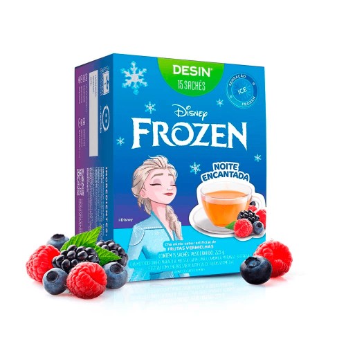 Chá Desinchá Frozen Noite Encantada Frutas Vermelhas 15 Sachês